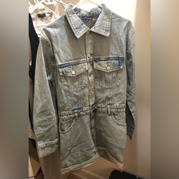 JLUXLABEL Pants - ❗️ CLOSING SALE ❗️Jluxlabel jean romper with distressed tint - Never Worn -